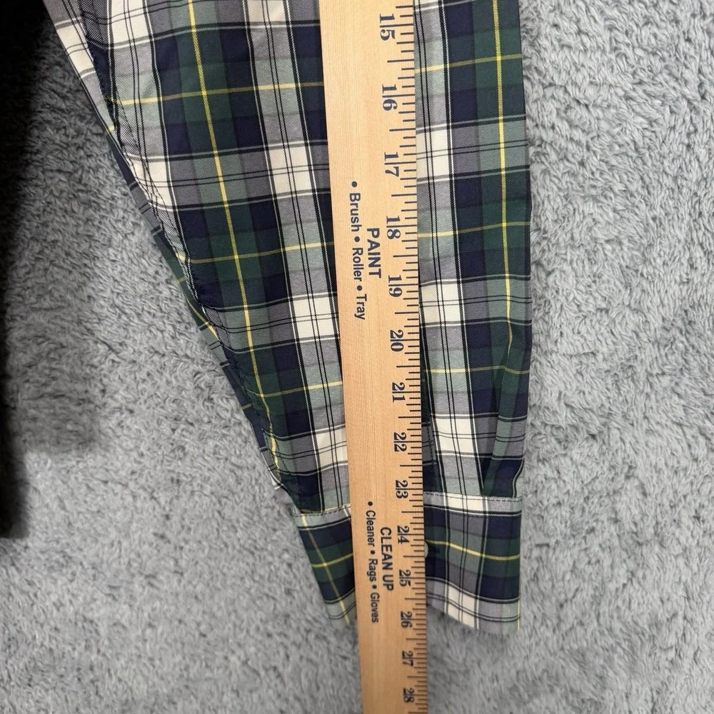 Untuckit Dole Shirt Mens XL Green Plaid 100% Polyester Long Sleeve Button Down - Picture 8 of 8